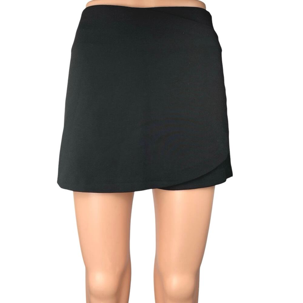 Stradivarius Women's Black High Waist Straight Pencil Mini Skirt Skort Size XS